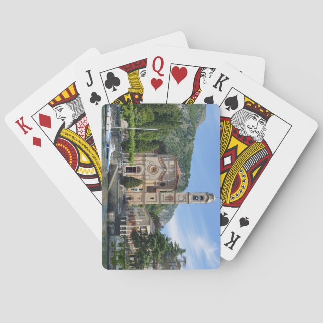 Beautiful Tremezzo Lake Como Italy Poker Cards (Back)
