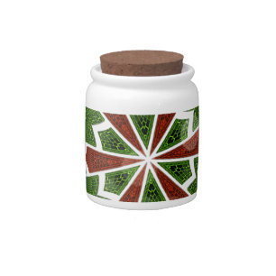 Beautiful Trendy Asian Textile Design Art Print Candy Jar