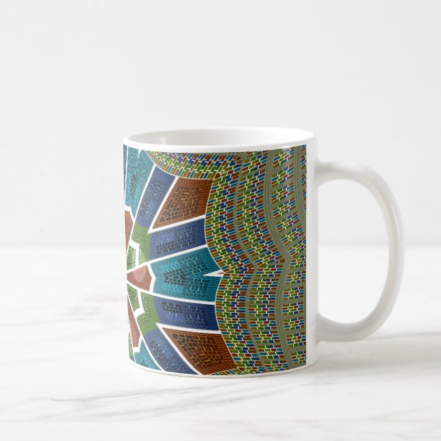 Beautiful Trendy Asian Textile Design Art Print Coffee Mug (Right)