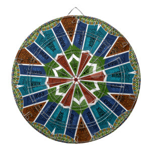 Beautiful Trendy Asian Textile Design Art Print Dart Board