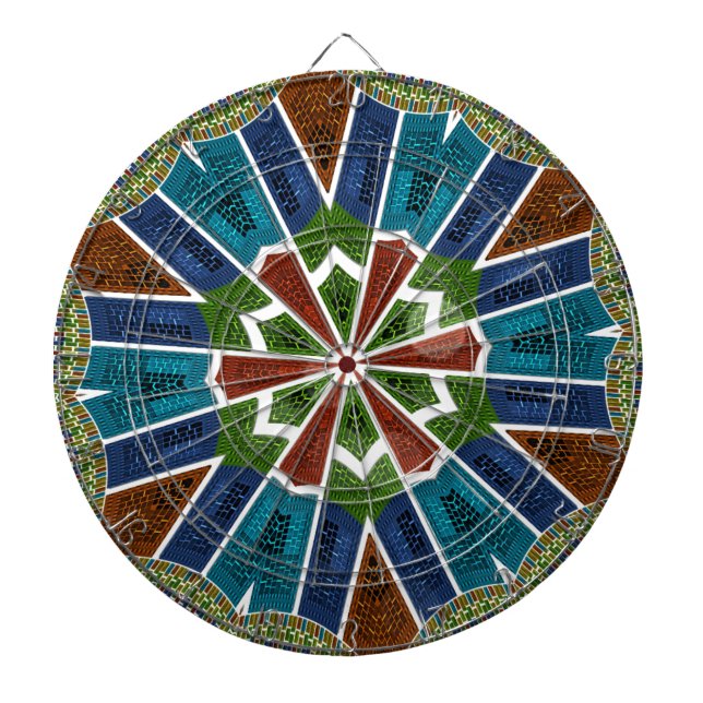 Beautiful Trendy Asian Textile Design Art Print Dart Board (Front)