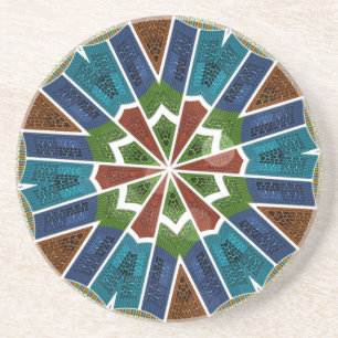 Beautiful Trendy Asian Textile Design Art Print Drink Coaster