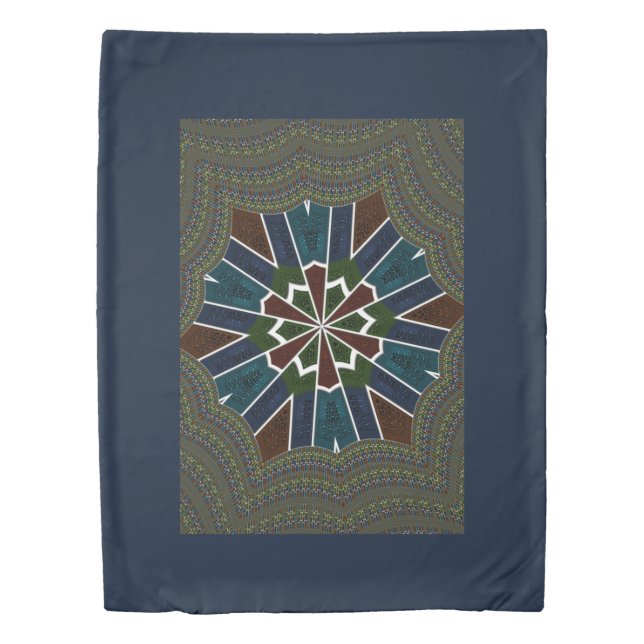 Beautiful Trendy Asian Textile Design Art Print Duvet Cover (Front)