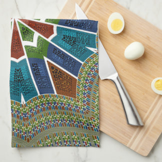 Beautiful Trendy Asian Textile Design Art Print Kitchen Towel