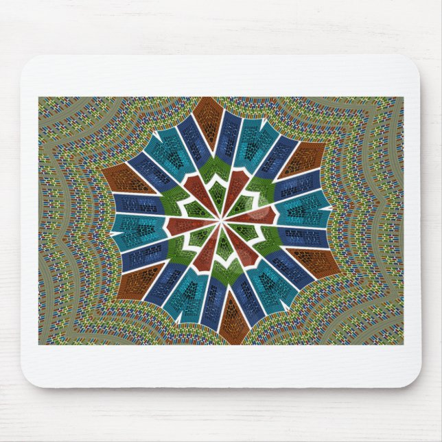 Beautiful Trendy Asian Textile Design Art Print Mouse Pad (Front)