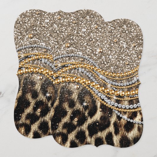Beautiful trendy leopard faux animal print (Front/Back)