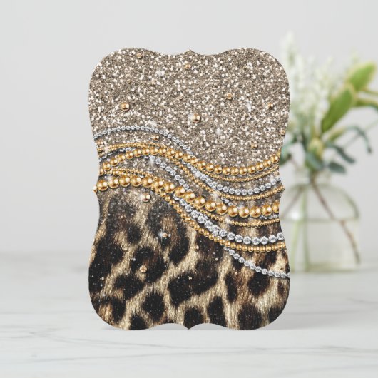 Beautiful trendy leopard faux animal print (Standing Front)