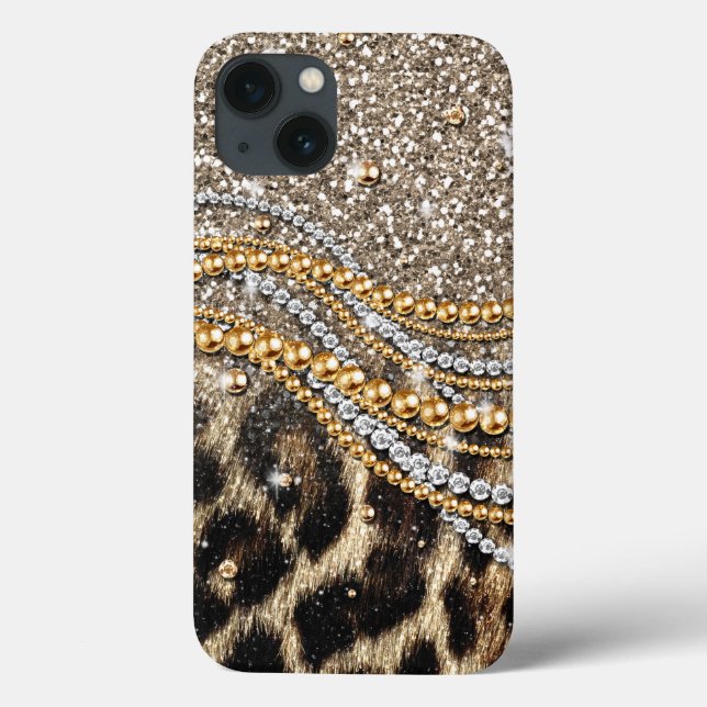 Beautiful Trendy Leopard Faux Animal Print Case-Ma Case-Mate iPhone Case (Back)