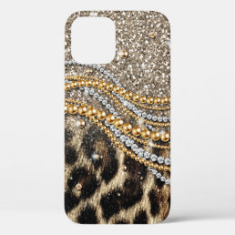 Beautiful Trendy Leopard Faux Animal Print iPhone 12 Pro Case