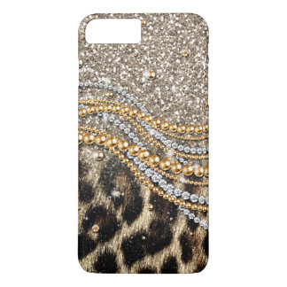 Beautiful trendy leopard faux animal print iPhone 8 plus/7 plus case