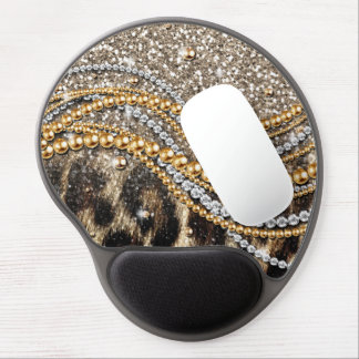 Beautiful Trendy Leopard Faux Animal Print Gel Mouse Pad