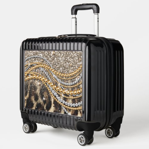 Beautiful Trendy Leopard Faux Animal Print Luggage