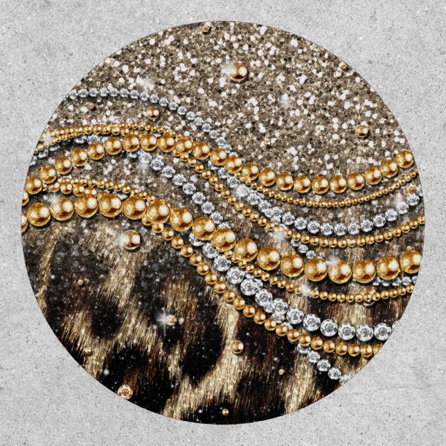 Beautiful Trendy Leopard Faux Animal Print Patch (Front)