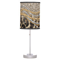 Beautiful Trendy Leopard Faux Animal Print Table Lamp Beautiful Trendy Leopard Faux Animal Print Table Lamp