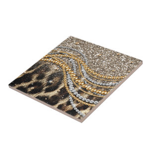 Beautiful Trendy Leopard Faux Animal Print Tile