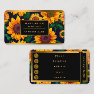 Beautiful Trendy Sunflower Collection Business Card