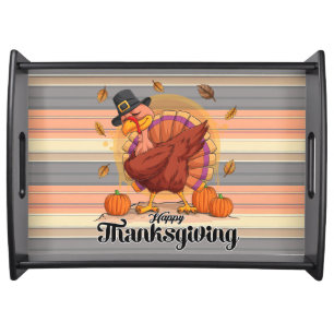 Beautiful Trendy Thanksgiving Autumn Collection Serving Tray