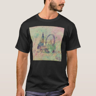 Beautiful trendy Vintage London Landmarks T-Shirt