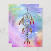 Beautiful trendy whimsical dream-catcher feathers (Front/Back)