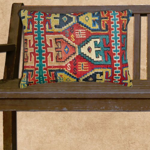 Beautiful Tribal Antique Kilim Carpet Design  Accent Pillow