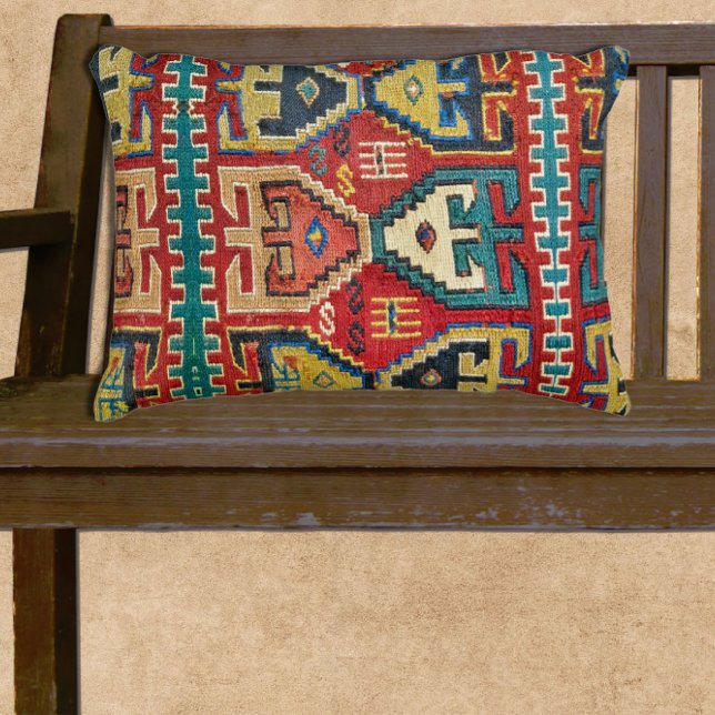 Beautiful Tribal Antique Kilim Carpet Design  Accent Pillow (Creator Uploaded)