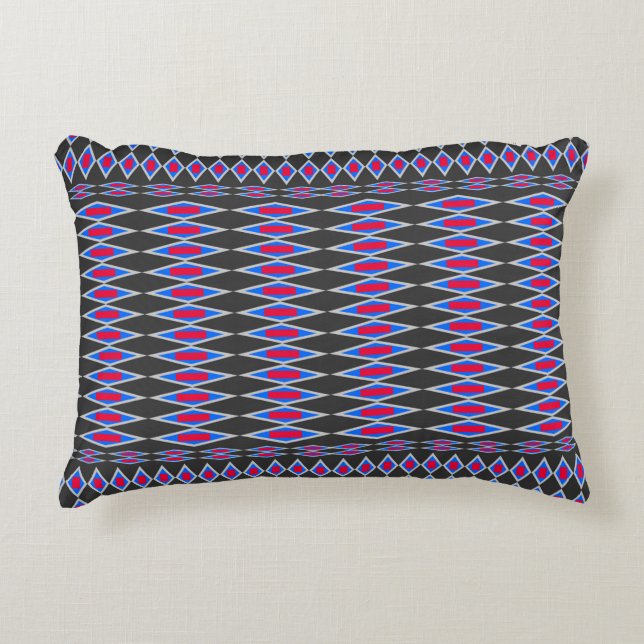 beautiful tribal fabric pattern, fabric pattern ba accent pillow (Front)