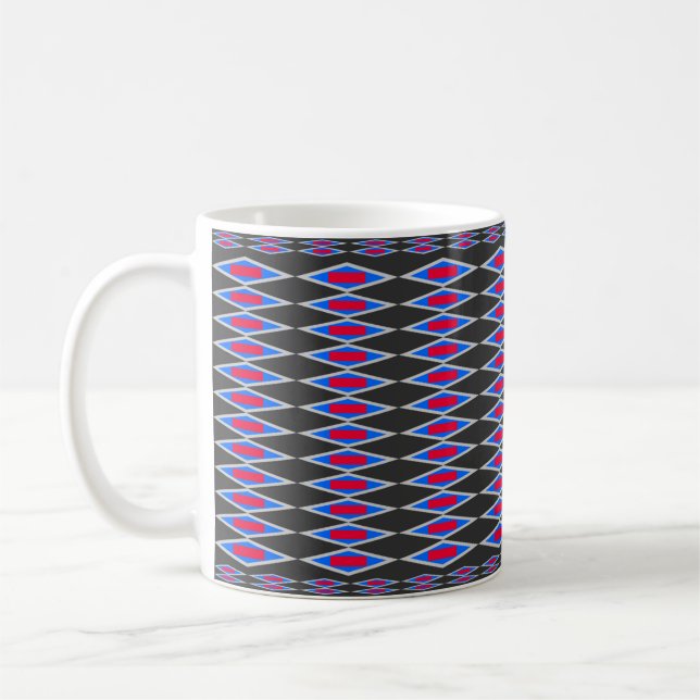 beautiful tribal fabric pattern, fabric pattern ba coffee mug (Left)