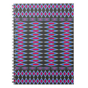 beautiful tribal fabric pattern, fabric pattern ba notebook