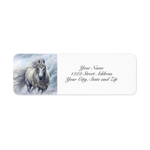 Beautiful Tribal Horse Return Address Label