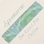 Beautiful Tropical Aquamarine Blue Scarf<br><div class="desc">Aquamarine is an aqua blue sea kissed by the sun. Sunlight reflecting off tropical sea water inspired this beautiful aquamarine scarf design by nature. Personalize this bright stylish scarf with her Initials for a truly unique fashion style.

This image is original ocean photography by JLW_PHOTOGRAPHY</div>