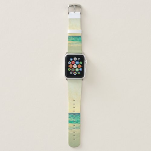 Beautiful tropical beach and sea at sunset times i apple watch band
