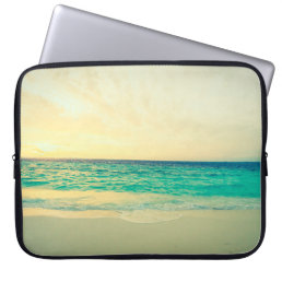 Beautiful tropical beach and sea at sunset times i laptop sleeve