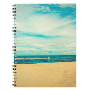 Beautiful tropical beach and sea landscape travel  notebook