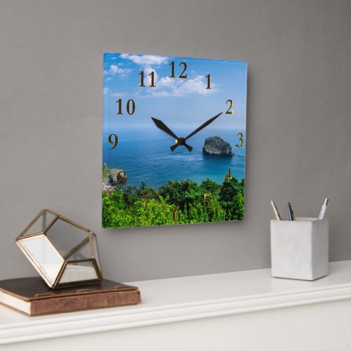 Beautiful Tropical Beach Landscape Wall Clock