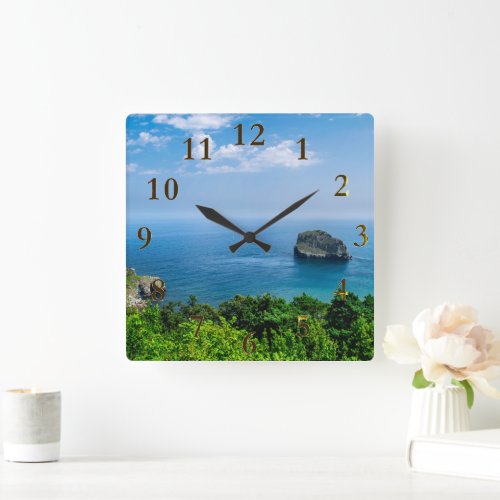 Beautiful Tropical Beach Landscape Wall Clock