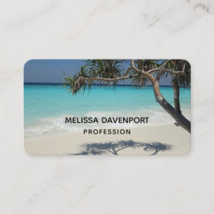 Beautiful Tropical Beach Ocean Paradise Business Card