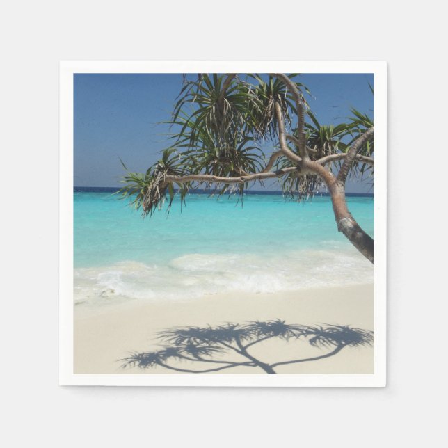 Beautiful Tropical Beach Ocean Paradise Napkins (Front)
