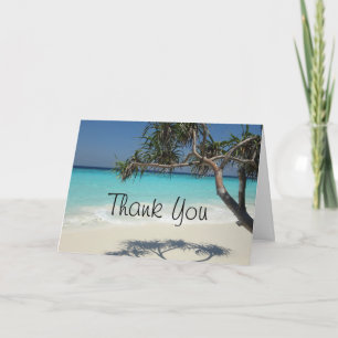 Beautiful Tropical Beach Ocean Paradise Thank You Card