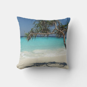 Beautiful Tropical Beach Ocean Paradise Throw Pillow