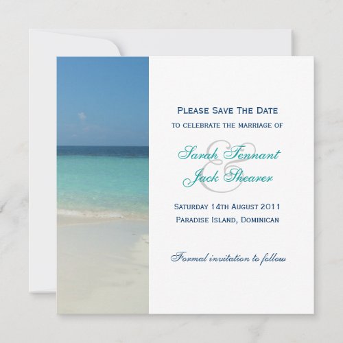 Beautiful Tropical Beach Save The Date