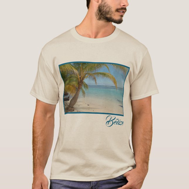 Beautiful Tropical Belize Beach Caribbean Sea T-Shirt (Front)