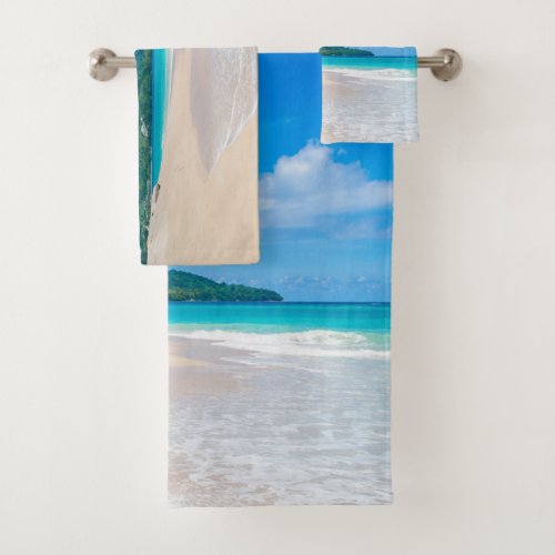 Beautiful Tropical Destination Scenic Beach Bath Towel Set
