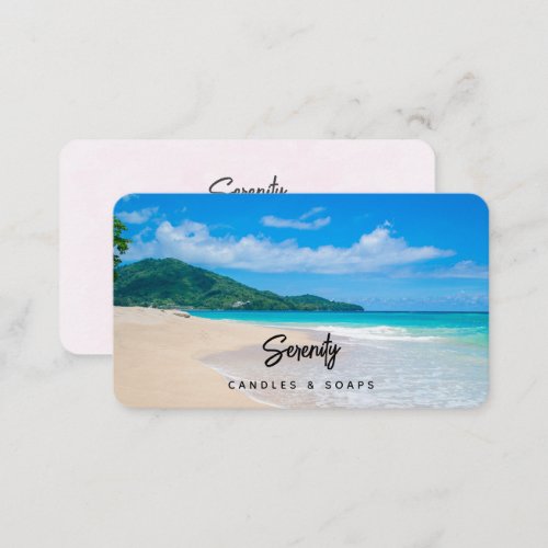 Beautiful Tropical Destination Scenic Beach Business Card