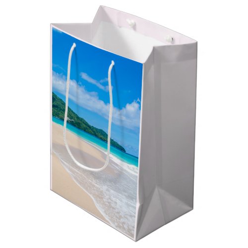 Beautiful Tropical Destination Scenic Beach Medium Gift Bag
