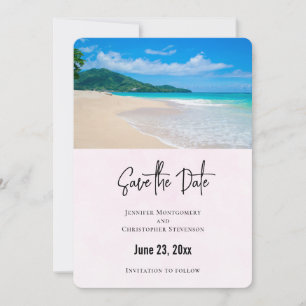 Beautiful Tropical Destination Scenic Beach Save The Date