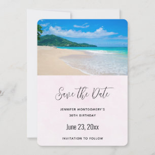 Beautiful Tropical Destination Scenic Beach Save The Date