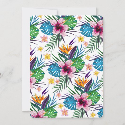 Beautiful tropical floral paint watercolors (Front)