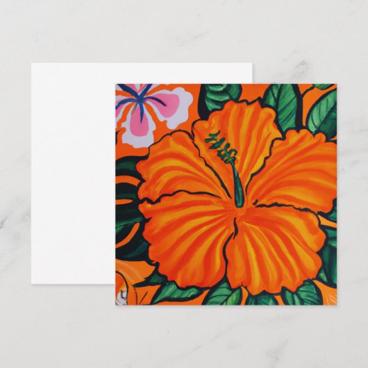 Beautiful tropical floral painting art canvas pri (Front/Back)