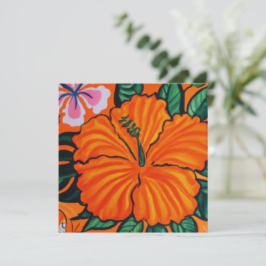 Beautiful tropical floral painting art  canvas pri (Standing Front)