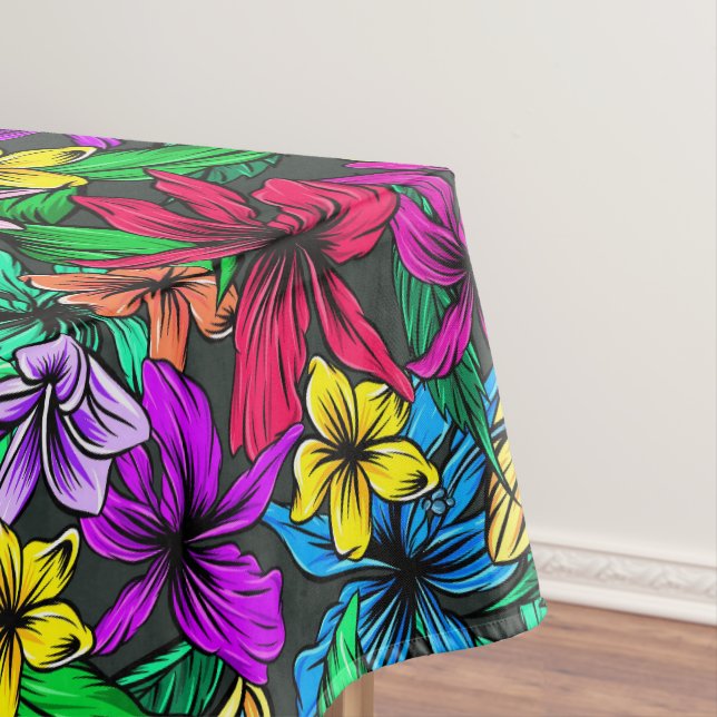 Beautiful Tropical Flowers Tablecloth (In Situ)